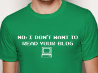 No. I don't want to read your blog