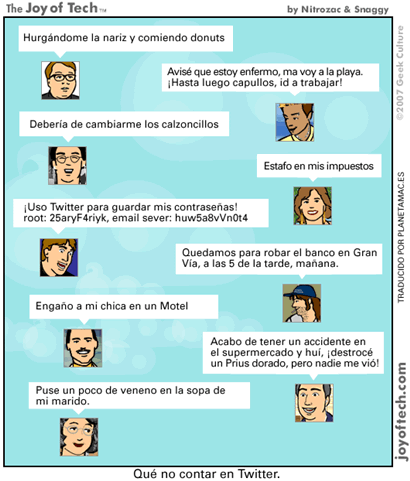 que no contar en twitter
